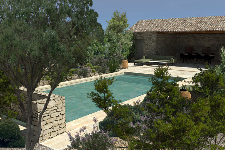 Exceptionnelle villa rénovée avec piscine chauffée à pied du centre du village