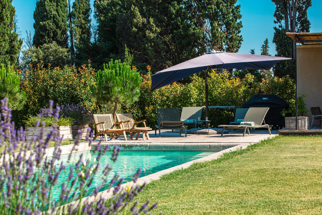 Superb, Renovated Farmhouse with a Heated Pool in Saint-Rémy-de-Provence 7 - Mas des Lumières: Villa: Pool