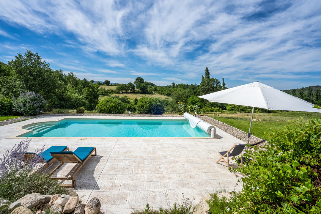 Location de vacances acceptant les animaux près du Mont Ventoux 4 - Villa des Tournesols: Villa: Pool