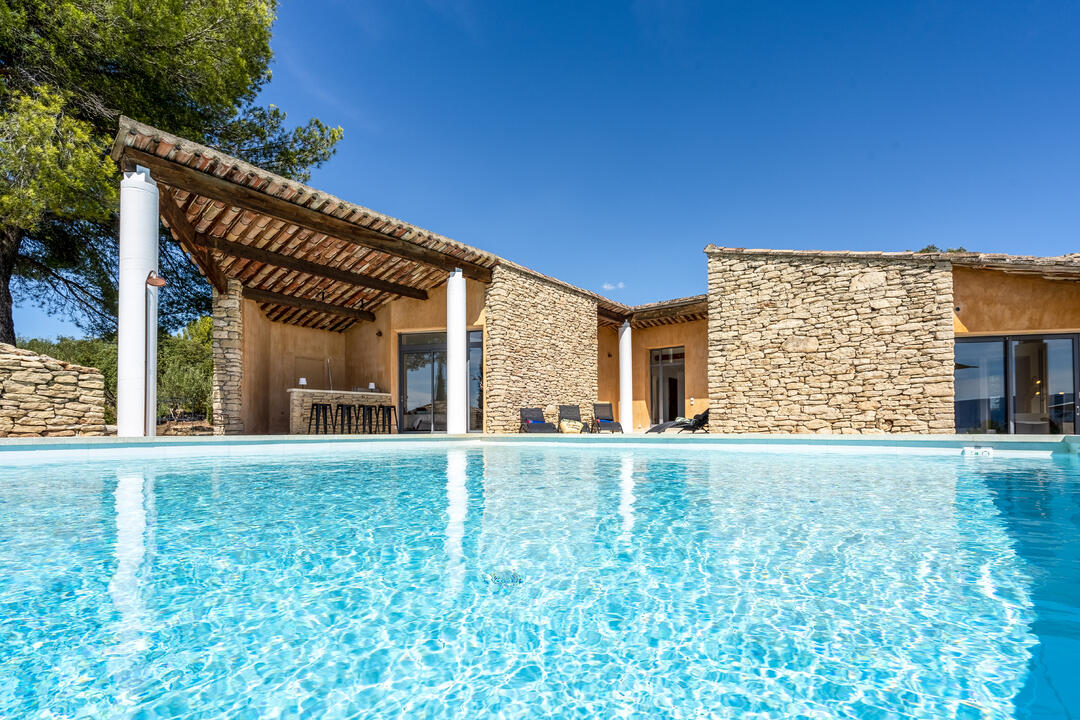 Location de vacances acceptant les animaux avec piscine chauffée à Gordes 5 - Villa Luna: Villa: Pool