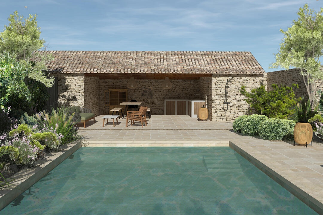 Exceptionnelle villa rénovée avec piscine chauffée à pied du centre du village 5 - Villa Kermès: Villa: Exterior