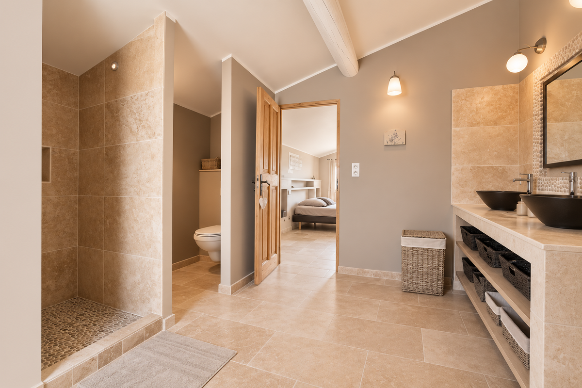 13 - Villa with a heated swimming pool and views of the Luberon: Villa: Bathroom