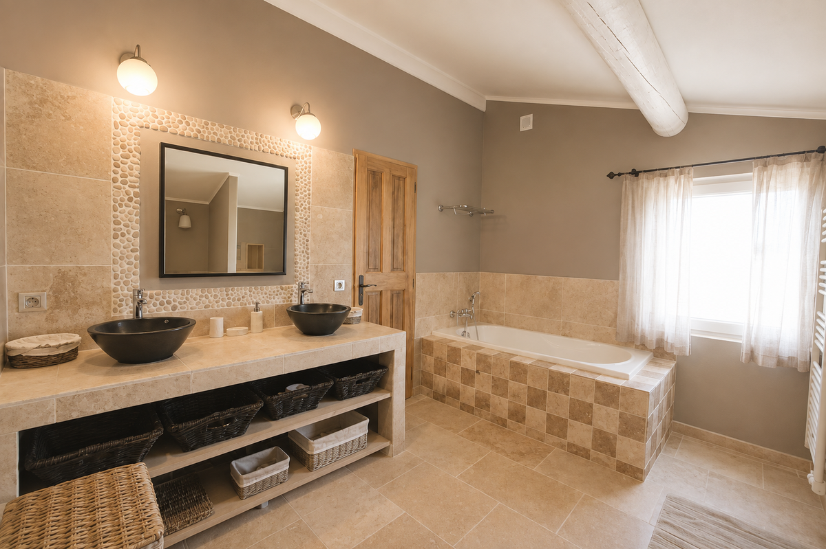 14 - Villa with a heated swimming pool and views of the Luberon: Villa: Bathroom
