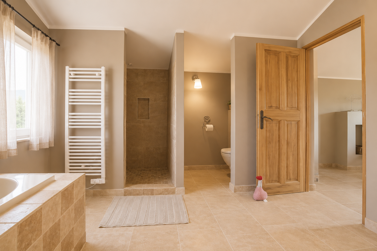 15 - Villa with a heated swimming pool and views of the Luberon: Villa: Bathroom