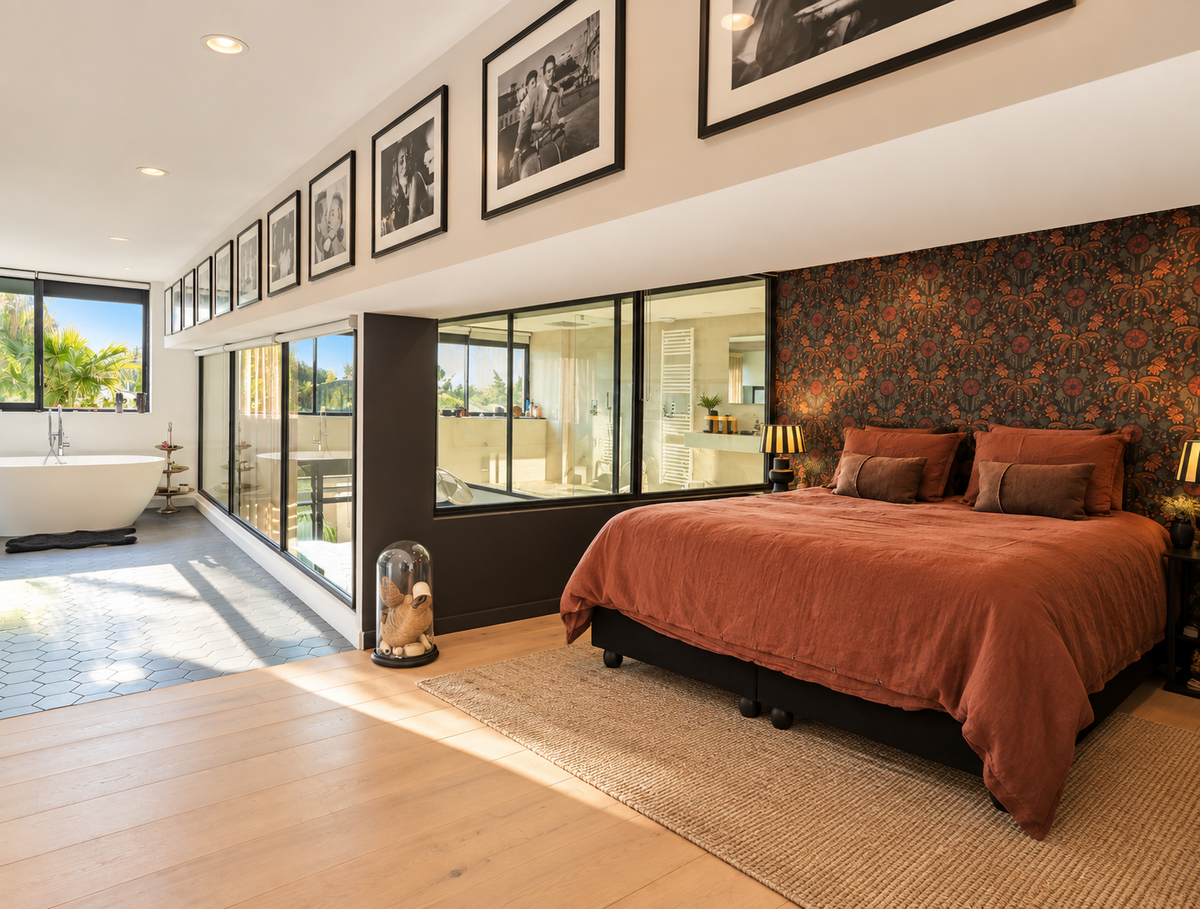 6 - A stunning loft within walking distance of the town centre: Villa: Bedroom