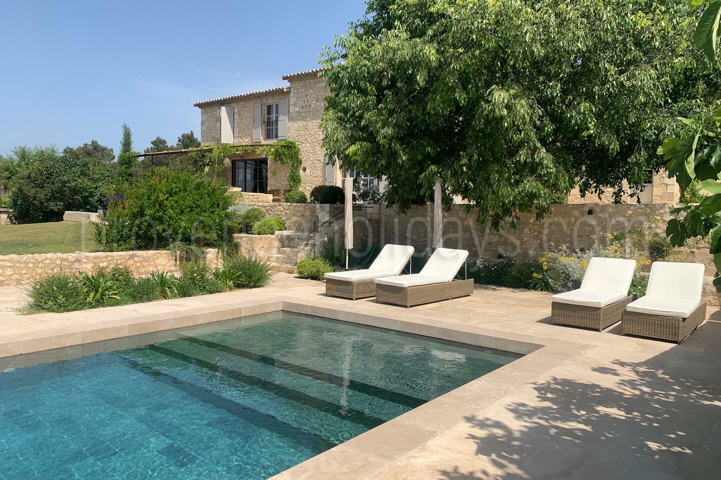 Fully-Renovated Farmhouse with Heated Pool and Jacuzzi -1 - Mas des Baux: Villa: Pool