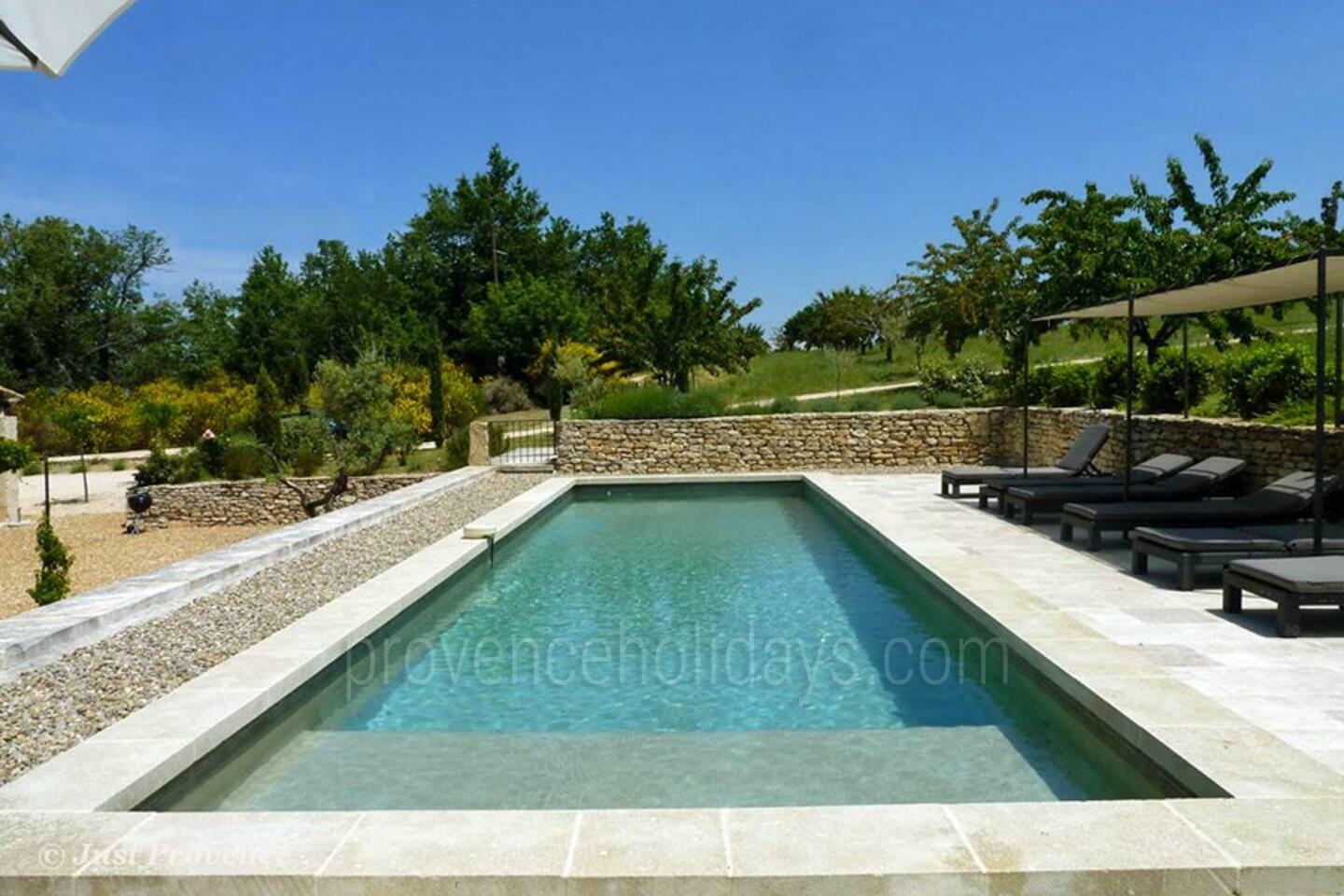 Location de vacances acceptant les animaux avec piscine chauffée près d'Apt -1 - La Bastide des Chênes: Villa: Pool