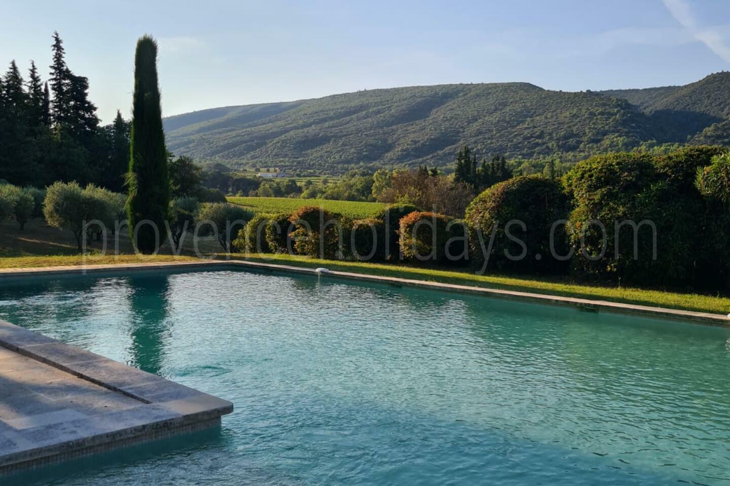 Wunderschönes Anwesen in der Landschaft von Ménerbes, mit Panoramablick und Olivenhain 1 - Mas Vernet: Villa: Exterior