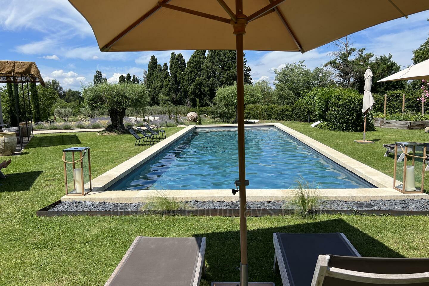 Provençal Farmhouse for rent in the Alpilles 1 - Maison Eyragues: Villa: Pool