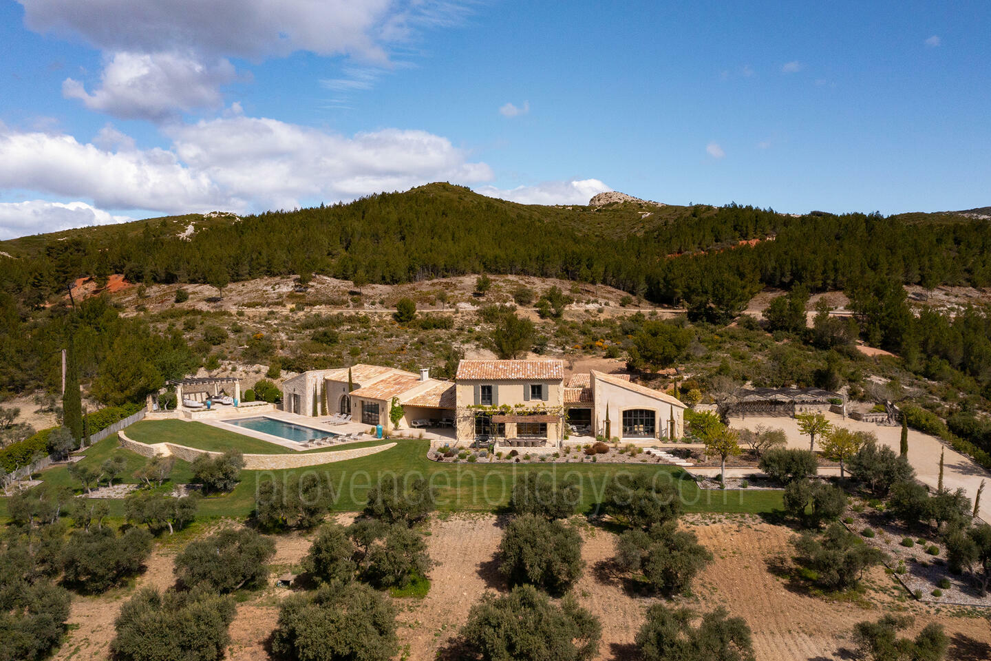 A panoramic view in the heart of the Alpilles 1 - Mas des Collines: Villa: Exterior