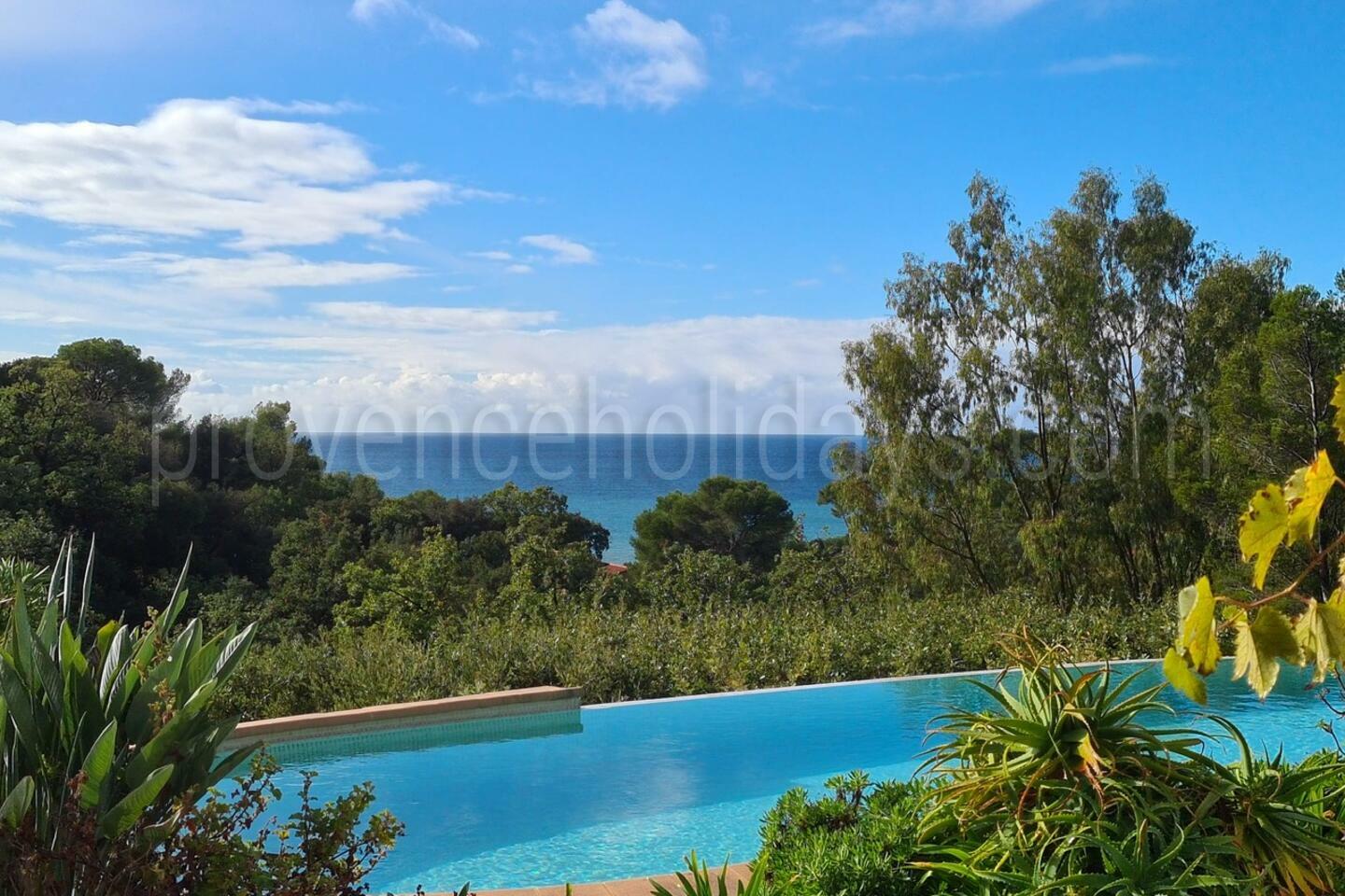 Charming Holiday Home with a Sea View, an Infinity Pool, and Access to the Beach 1 - Villa Cassiopée: Villa: Pool