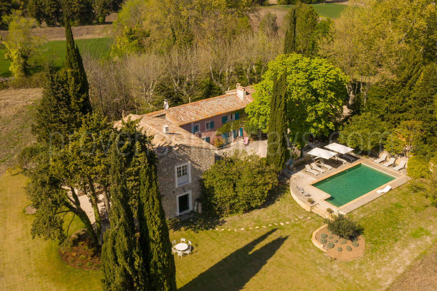 Fully Restored Farmhouse with Air Conditioning 1 - Mas du Vaucluse: Villa: Exterior
