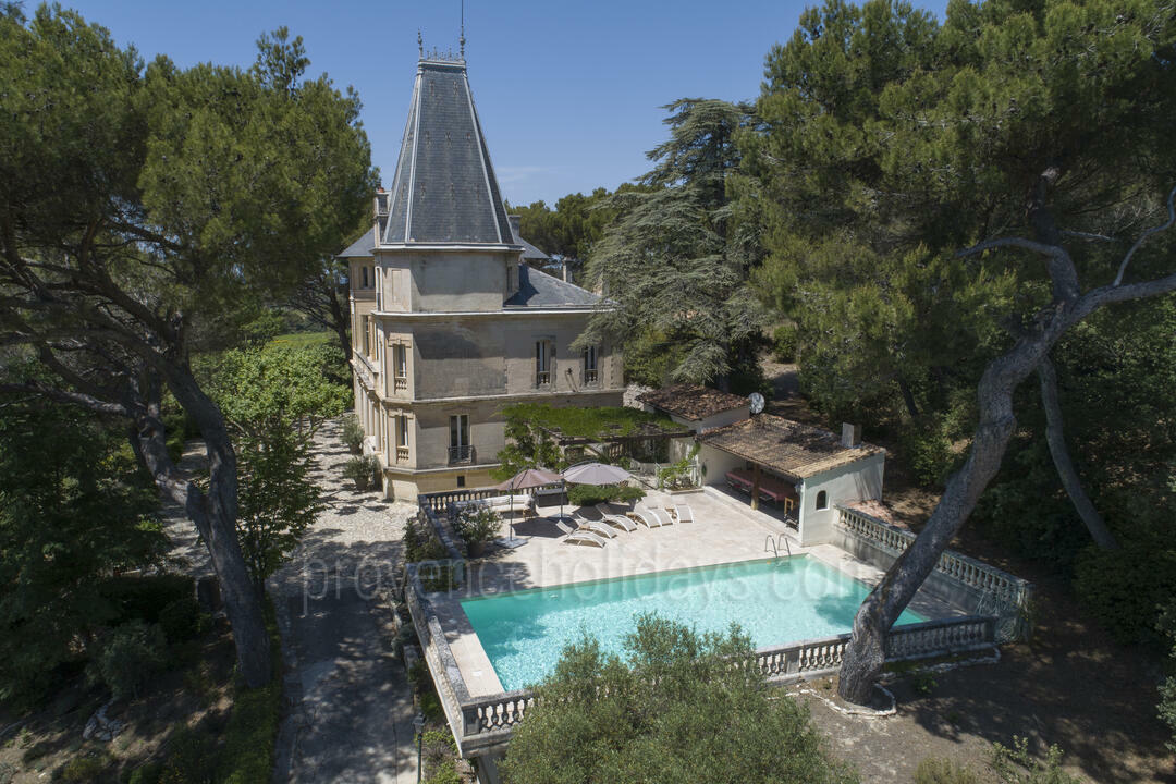 Luxury Château for Twelve guests in Provence 4 - Château Vacqueyras: Villa: Pool