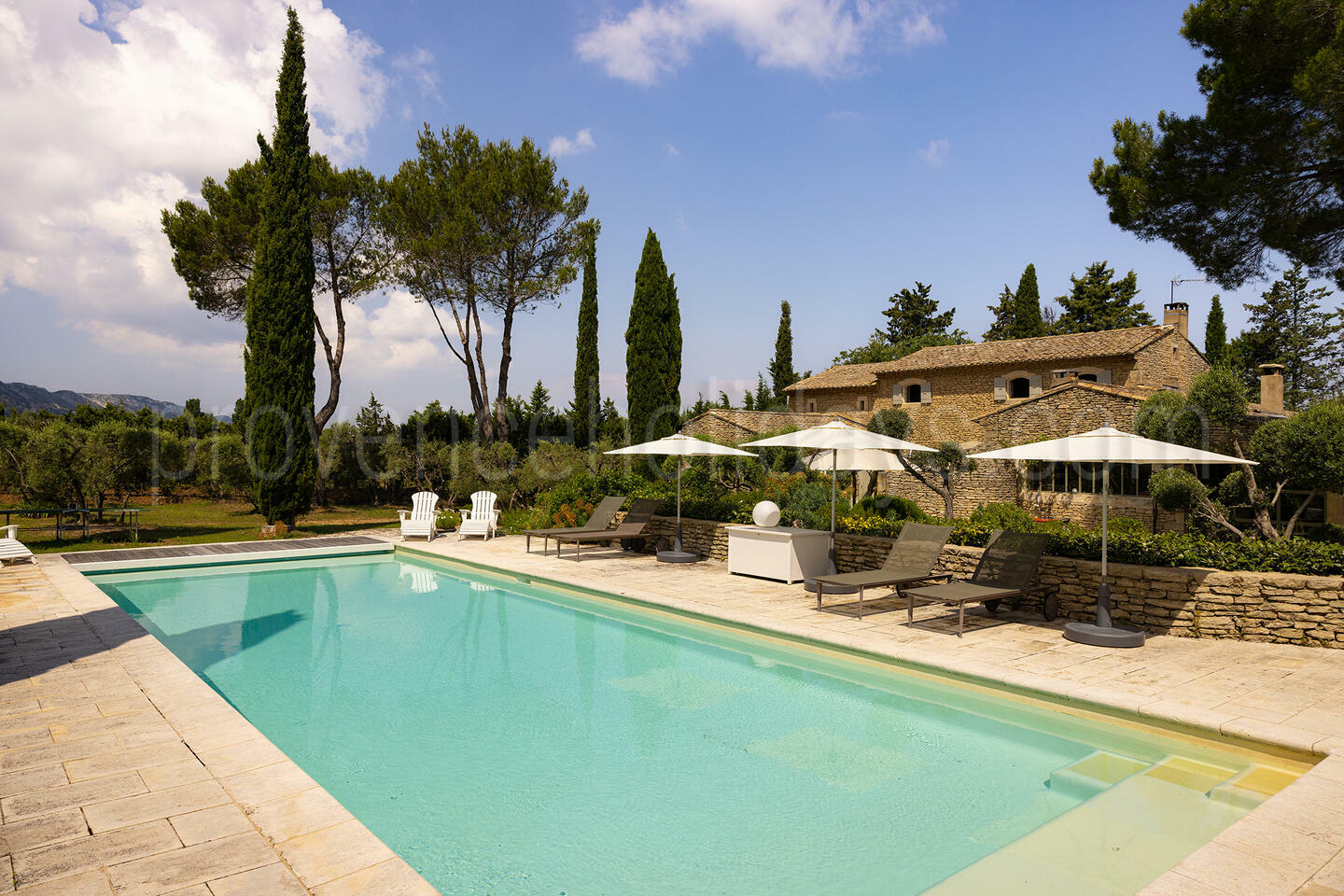 Prachtige boerderij met verwarmd zwembad in de Alpilles 1 - Mas de Tournesol: Villa: Pool